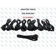 Notebook Adaptör Power Kablo Yonca Kablo 1.5 Metre 10 Adet