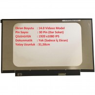 14.0 30Pin Slim Fhd Ips Dar Kasa Vidasız