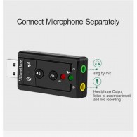 7.1 Usb Ses Kartı Kulaklık Mikrofon 3.5Mm Jack