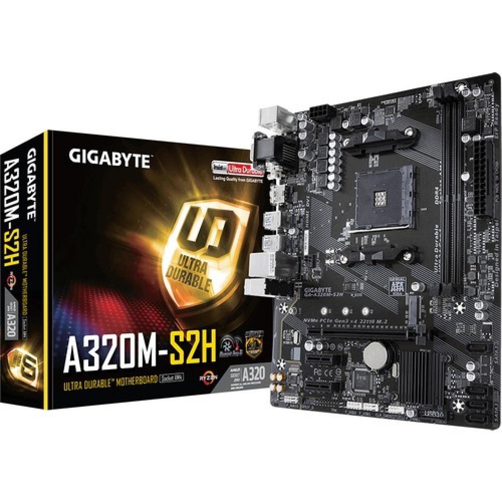 Gigabyte A320m-S2h Amd A320 3200Mhz(Oc) Ddr4 Socket Am4 Pcı-E Anakart