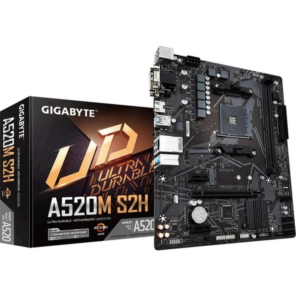 Gigabyte Ga-A520m-S2h Amd A520 5100Mhz (O.C.) Nvme 3.0 Ddr4 Soket Am4 Matx Anakart