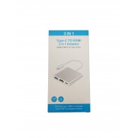 3 İn 1 Type-C To Hdmi Usb 3.0 Çevirici Dönüştürücü Adaptör