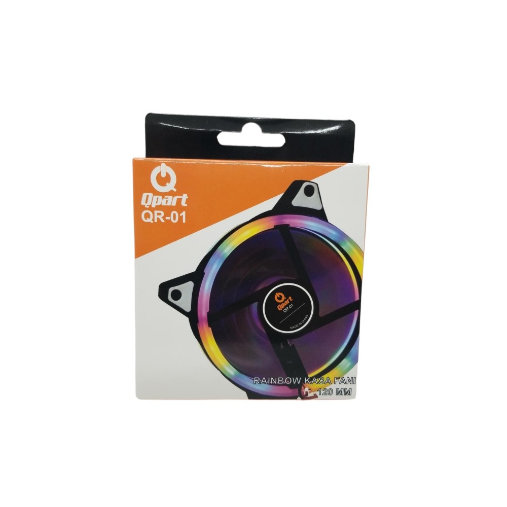 Qpart Qr-01 Rainbow 3 Pin+ Molex Kasa Fanı 12Cm Kutulu