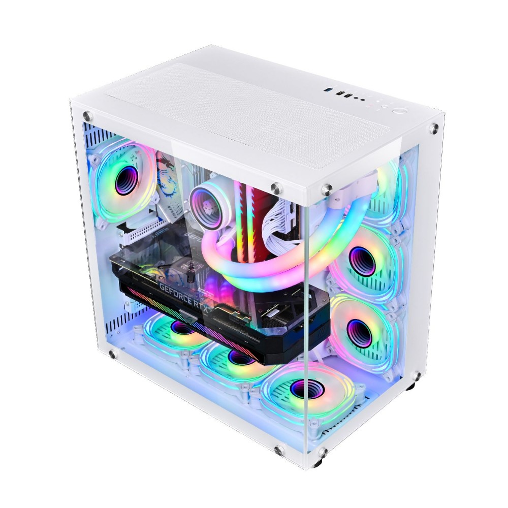 Wjcoolman Robın2 Uzaktan Kumandalı Rgb 7 Fanlı Gaming Akvaryum Beyaz Kasa