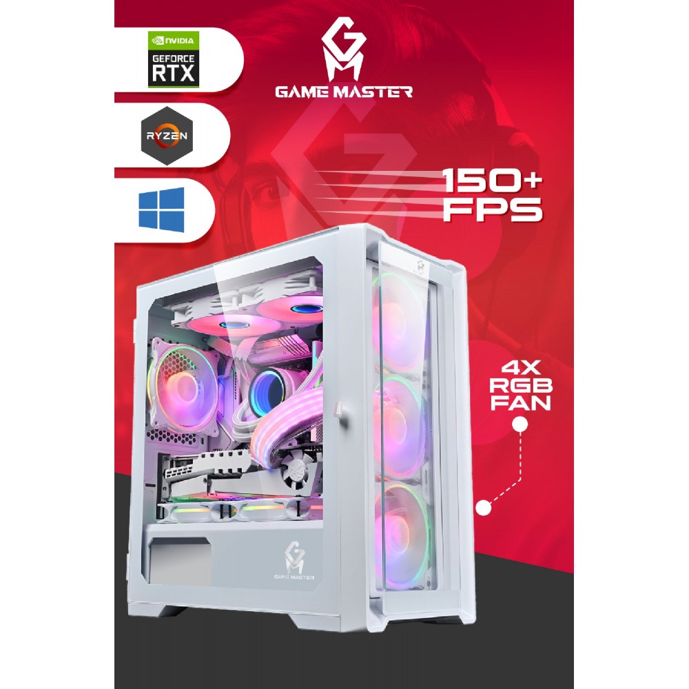 Game Master Sirius 3050 Ryzen 5 5600 Cpu 16Gb 3200Mhz Ram 512Gb Nvme M.2 Ssd Rtx 3050 6Gb Oyuncu Bilgisayarı Gaming Pc