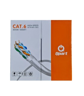 QPART CAT6 UPT HIGH SPEED NETWORK CABLE 305M NETWORK KABLOSU